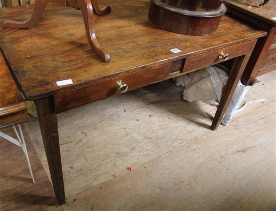 Pine 2-drawer table